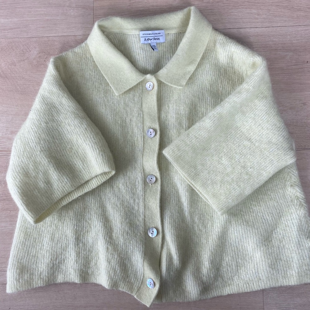 & Other Stories Yellow Knit Top Size Medium